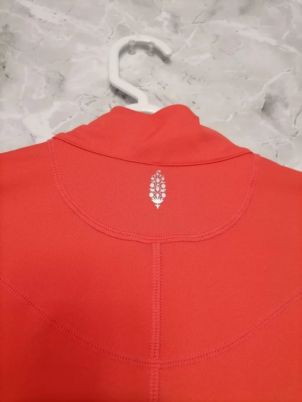 Free People Movement Run The Course Athletic Top Orange Mockneck Women Sz small